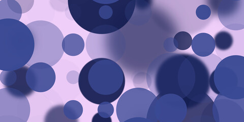 Abstract Bubbles Background in Shades of Blue