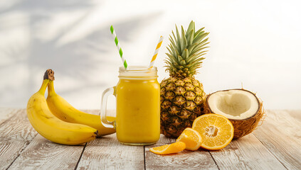 Creative Still Life Composition Highlighting Vibrant Elements and Contrast