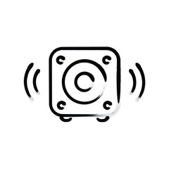 Multimedia speaker icon design template
