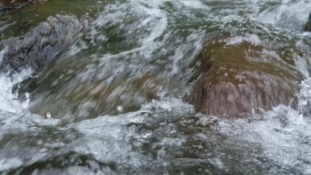 water flowing into the river, Java, Indonesia, South East Asia