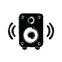 Multimedia speaker icon design template