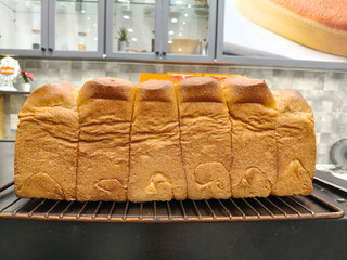 Large Bread loaf. Crispy Baked golden color
