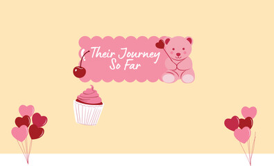 Pink and Cream Playful Birthday Wishing Card