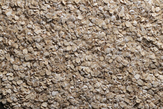 Oat flakes close up studio shot over