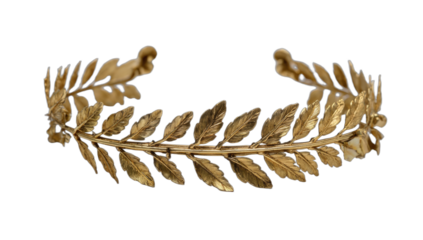 Ornate golden laurel wreath, symbolizing victory, honor, and achievement