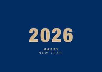 New Year 2026 Typography Vector Design for Holiday Celebration