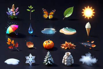 The Four Seasons Isometric Set