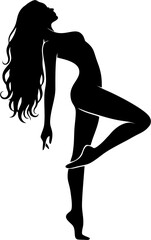 silhouette of a girl