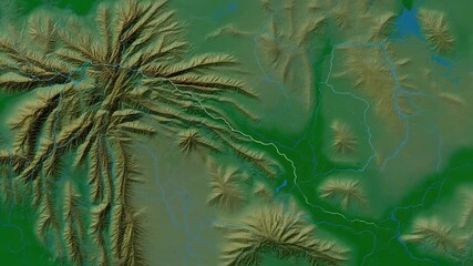 Seamless looping abstract map background with flowing lines and shapes, evoking global connectivity, data networks, navigation, and modern digital cartography. - Powered by Adobe