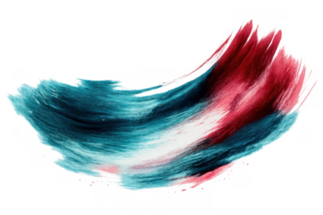 Teal and pink paint strokes creating an abstract artistic background with a dynamic creative brush wave