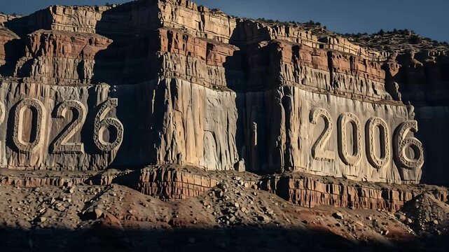 Carved Years in a Cliff Face: Geological Time Capsule