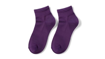 Unisex purple color Low Cut Socks flat lay Mockup