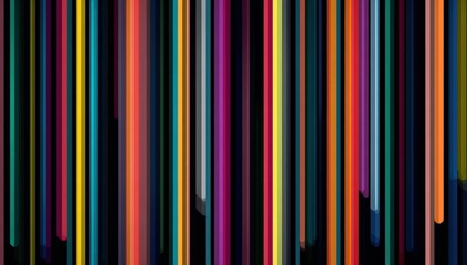 Vertical colorful stripes on black background