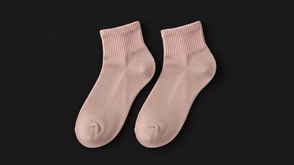 nisex blush pink color Low Cut Socks flat lay Mockup