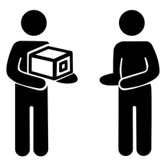 courier delivers ordered package