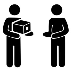 worker sending package to the customer