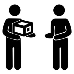 worker delivering a package box