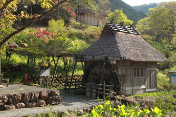 高知県梼原町　太郎川公園内にある水車小屋