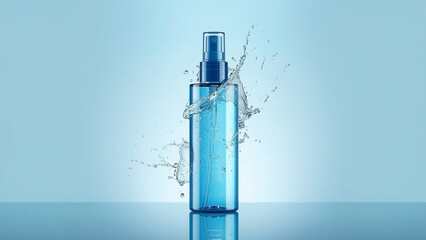 Refreshing Cosmetic Advertising: Mist Bottle with Ultra Realistic Water Detail