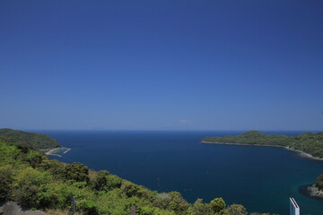 愛媛県　佐田岬ミュージアムから見た三机湾