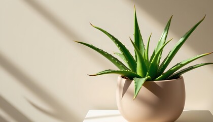 Lush Aloe Vera Plant Soft Natural Light