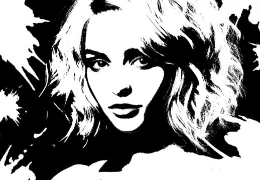 Black And White Ink Splash Photo Effect