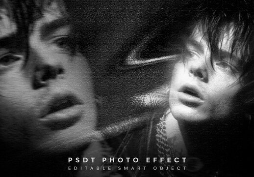 Black And White Strobe Glow Pulse Light Photo Effect