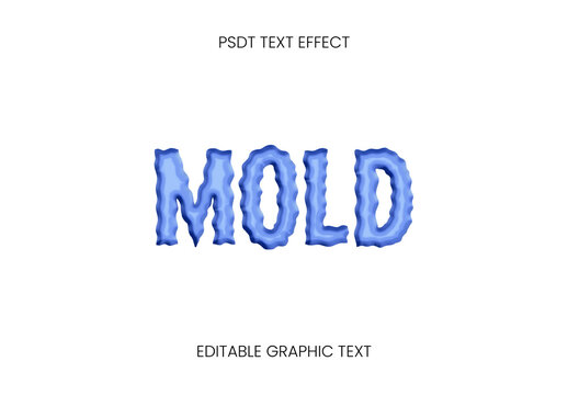 Blue Soft Clay Modeling Text Effect Wavy Liquid Font