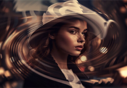 Black And White Frequency Wave Photo Effect