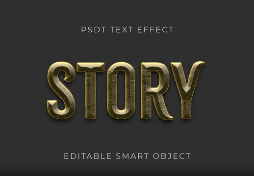 Gold Engraved Text Effect 