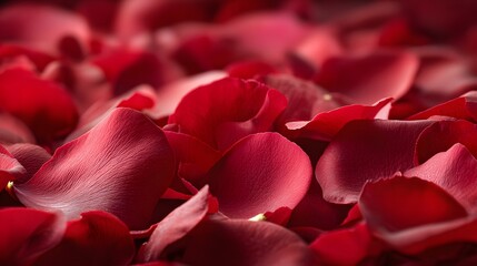 Close-up of Red Rose Petals - A Romantic and Luxurious Display.