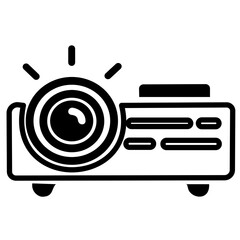 vector illustration of a multimedia projector
