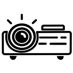 vector illustration of a digital projector