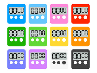 キッチンタイマーアイコンセット