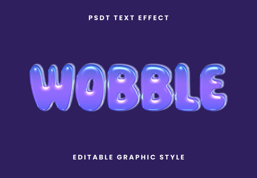 Purple And Blue Soap Bubbles Text Effect 3D Gradient Balloon Font