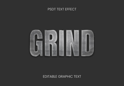Silver Grunge Surface Scratch Text Effect Steel Industrial Metal Font