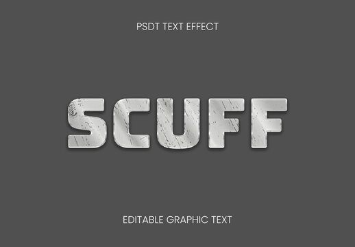 Silver Grunge Surface Scratch Text Effect Scratched Metal Bold Font