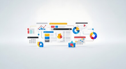 Business Data Analysis Dashboard with Charts and Graphs.