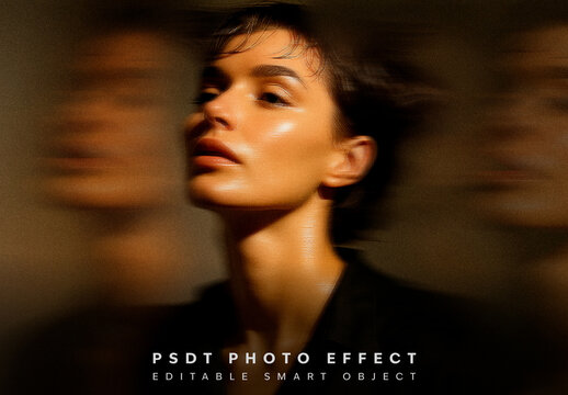 Black And Brown Strobe Glow Pulse Light Photo Effect