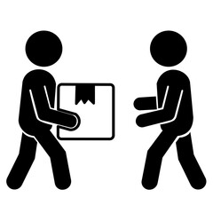 man delivered package to the customer