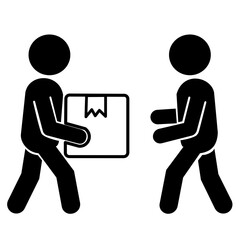 worker delivering a package box