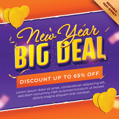 Vibrant New Year Big Deal Promotional Banner