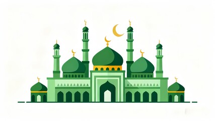 Minimalist green mosque 