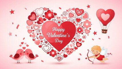 Valentine's Day Celebration with Heartwarming Love and Romantic Elements