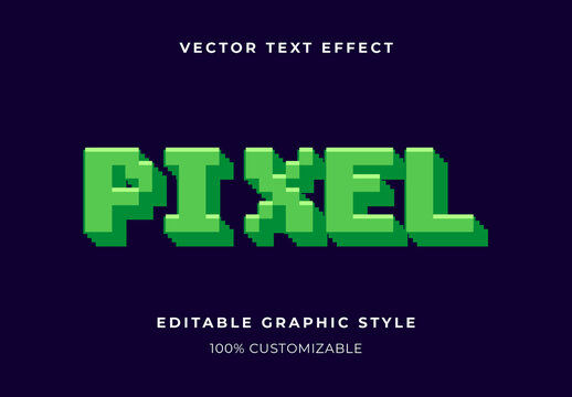 Pixel Block Retro Text Effect