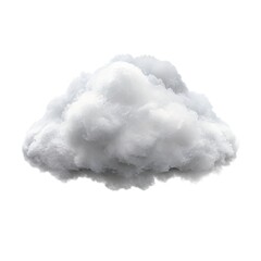Soft white fluffy cloud isolated on white background