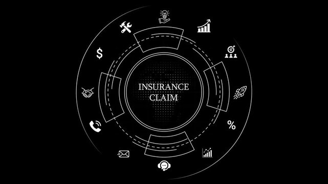 Insurance Claim Process Infographic Set Business Finance Concept