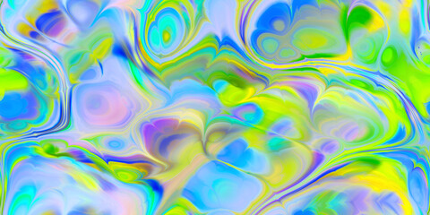  seamless tile flowing paint pour effect blue purple green yellow pink