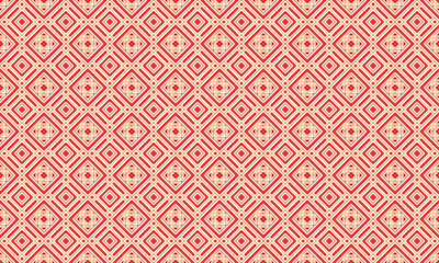 Red and Gold Geometric Diamond Pattern Seamless Background