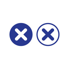 Fototapeta premium Cross button icon